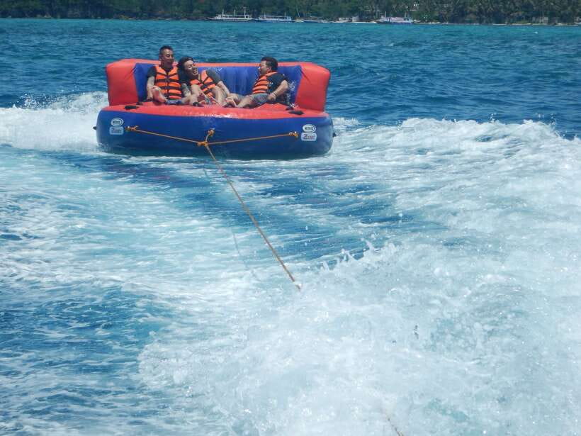Boracay: Flying Donut Water Tubing Experience - The Speedboat Transfer Out to the Floating Water Sports Station