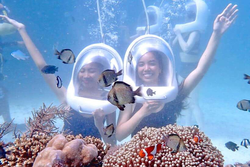 Boracay: Island Hopping with Crystal Kayak & Helmet Diving - Helmet Diving Reef Walking: What You’re Actually Doing for 20 Minutes