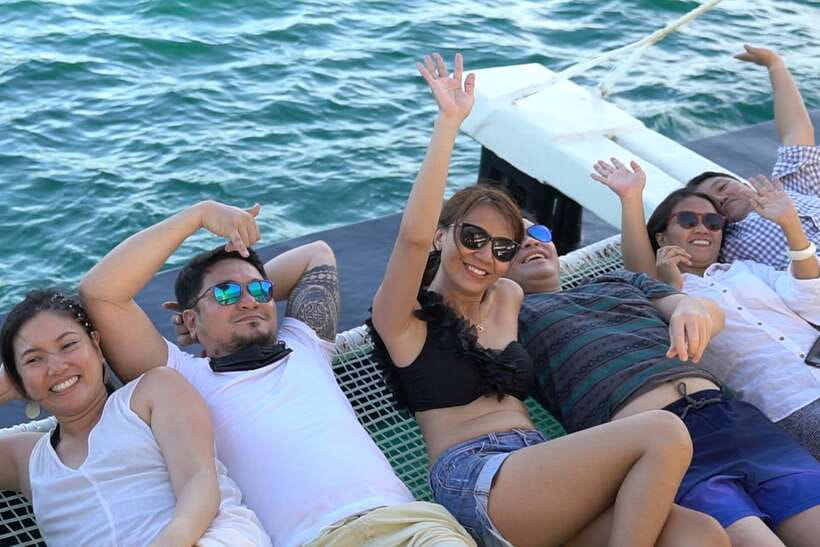 Boracay: Sunset Boat Party with Snacks - Cruising the coast: White Beach, Crimson, and Shangri-La at golden hour