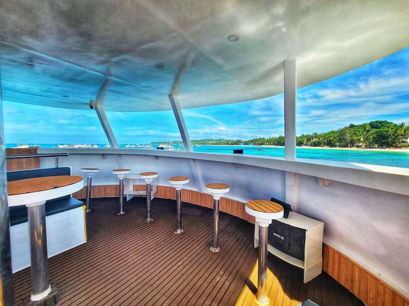Boracay: Ultimate Party Cruise aboard the Andy World Yacht - Seeing Boracay from the coastline side, not the crowd side