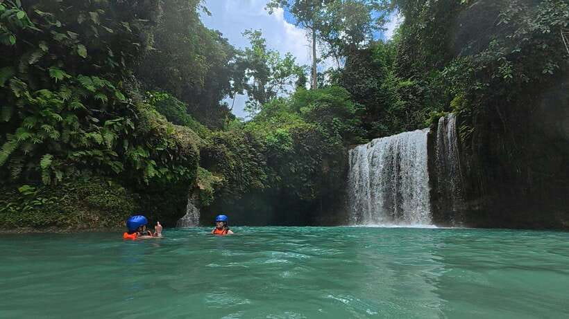 Cebu: Whale Shark Swim and Kawasan Canyoneering Tour - Badian canyoneering to Kawasan Falls: gear up and expect real effort