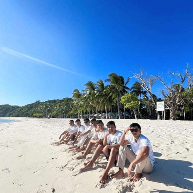 Coron Palawan - Island Escapade w/ Beachside Buffet Lunch - Malcapuya Island: powdery sand and a real swim-and-snorkel block