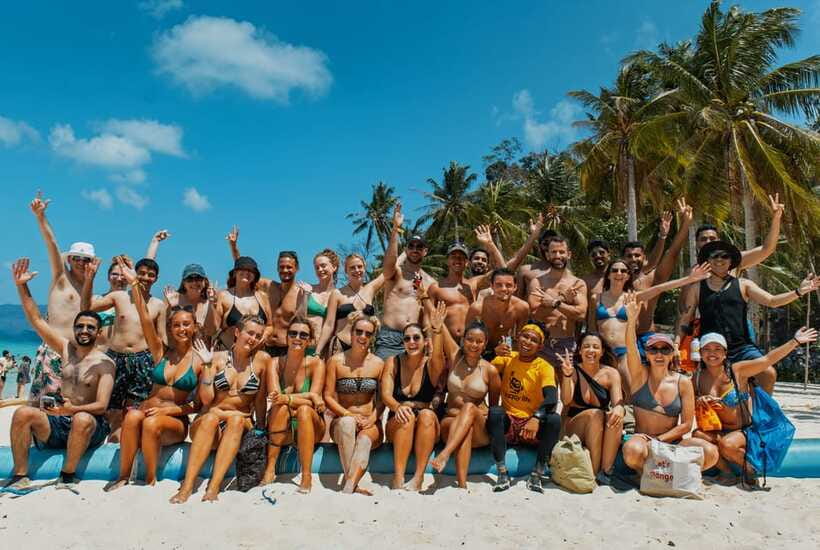 El Nido: Island Hopping Adventure by Haqqy Life - Post-tour rooftop pool party at Frendz Hostel