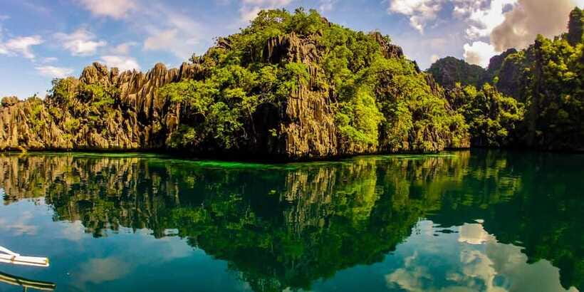 Hidden Gems of Coron A: Kayangan Wonders & CYC Beach Day - Sunset Beach and Green Lagoon: the breathing space between the main water hits