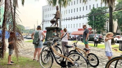 Guided Sunset Bamboo Bike Tour in Intramuros