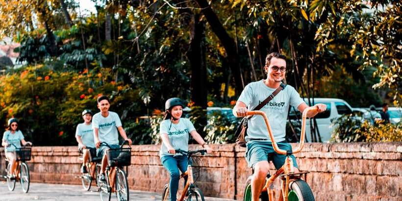 Manila: Guided Sunset Bamboo Bike Tour in Intramuros - The Bayleaf Hotel Skydeck: sunset payoff with a real skyline view