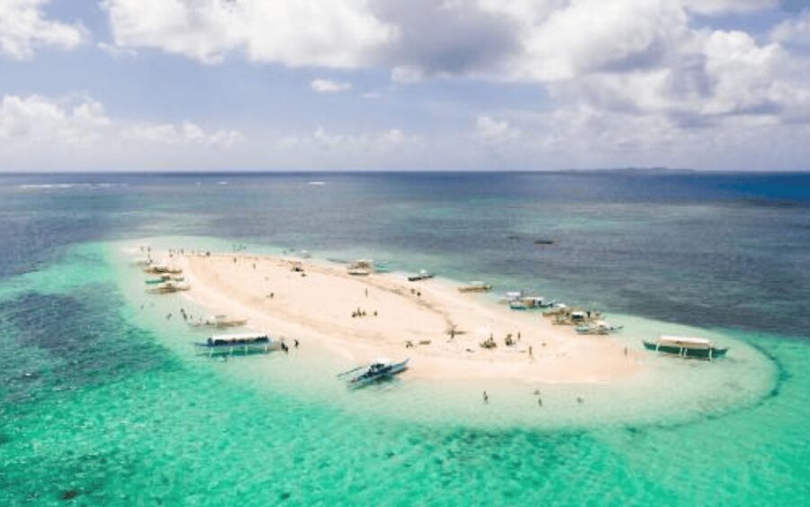 Siargao Tour I (Private Tour) - Mam-on Island: a virgin-island style stop, plus the island eating setup